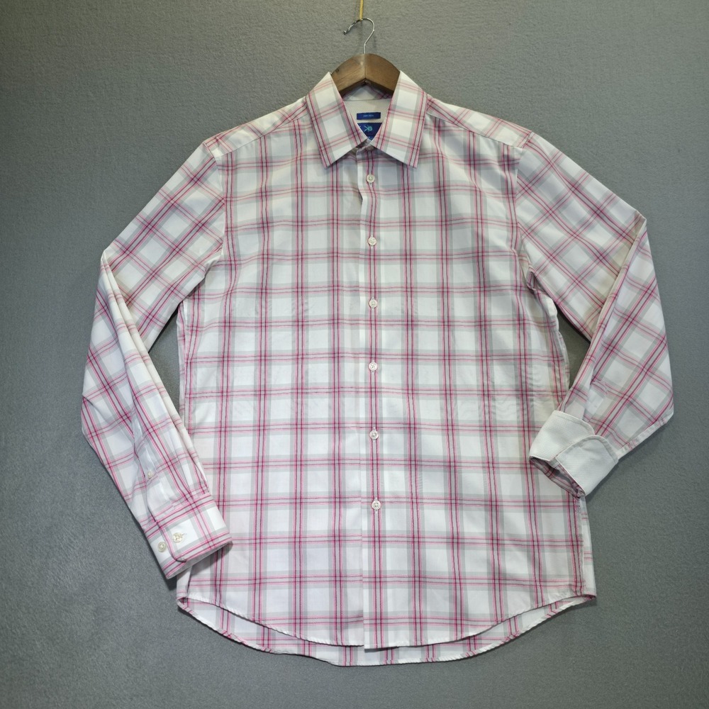Egara Men's Multicolor Long Sleeve Non-Iron Button Up Flip Cuff Shirt‎ Size Med